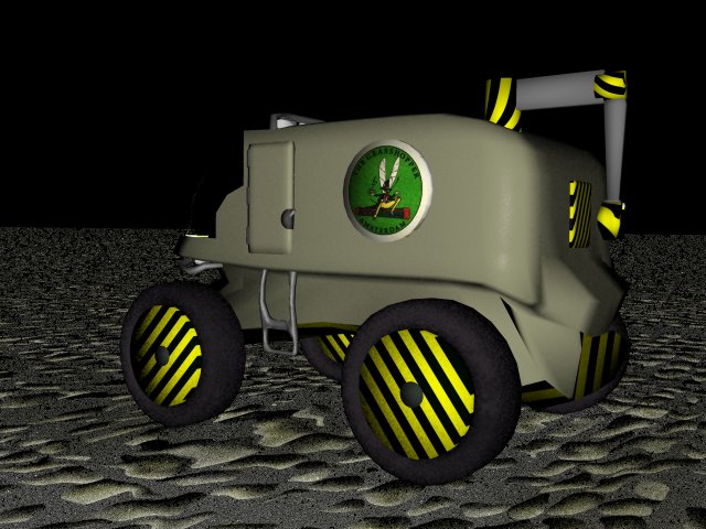 all terrain vehicle - lunar landscape -